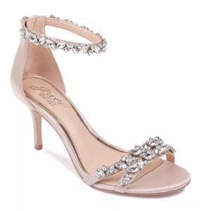 Jewel Badgley Mischka Darlene Embellished Ankle Strap Sandal - Wedding / Bridal